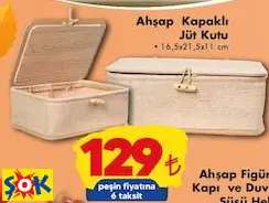 AHŞAP KAPAKLI JÜT KUTU